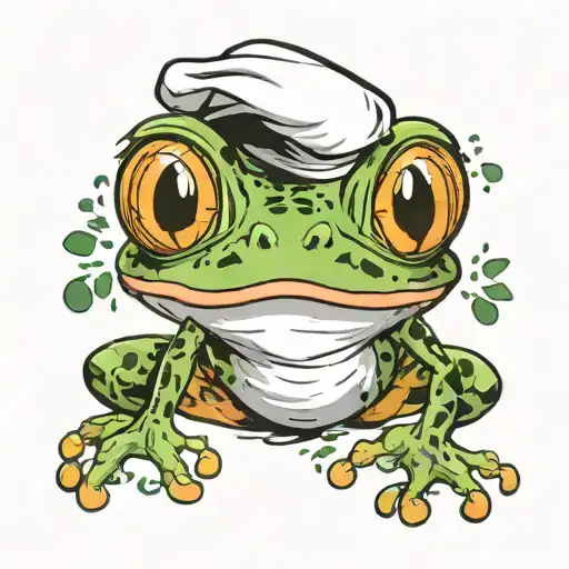 cook frog tattoo design idea