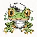 cook frog tattoo design idea