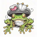 cook frog tattoo design idea