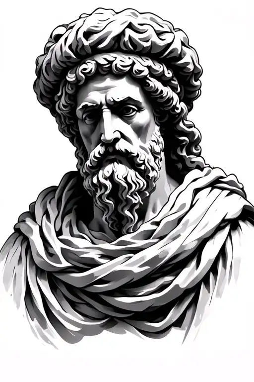 greek philosophy seneca stoic tattoo design idea