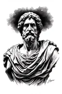 greek philosophy seneca stoic tattoo design idea