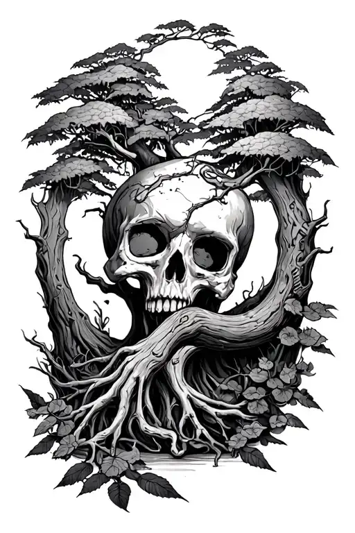 poison tree tattoo design idea