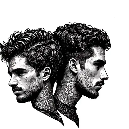 Twin Brothers tattoo design idea