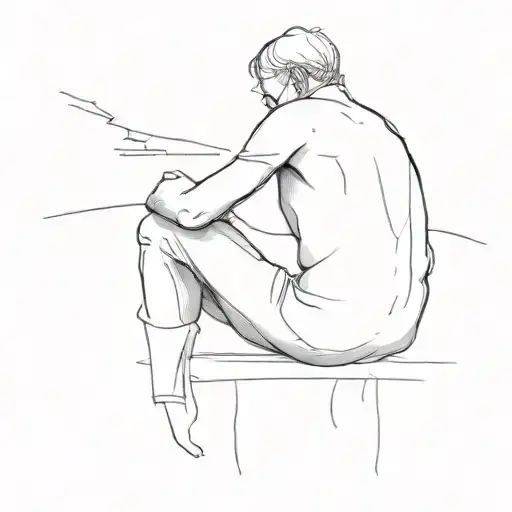 lonely man i want a tattoo tattoo design idea