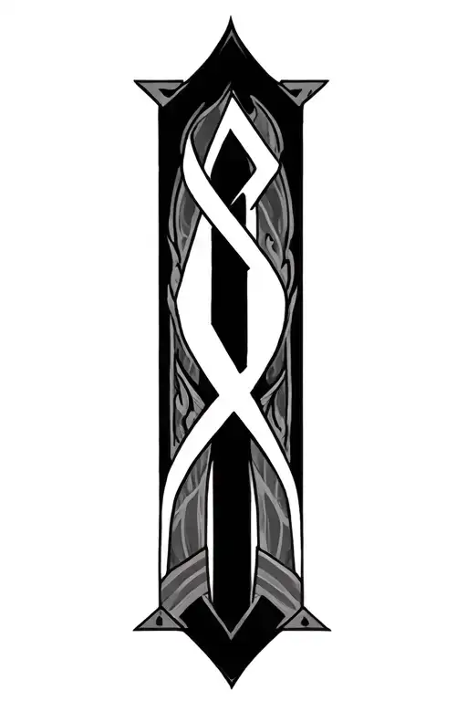 the letter A and the letter t connecting the middle of the t to the bottom left of the A tattoo design idea