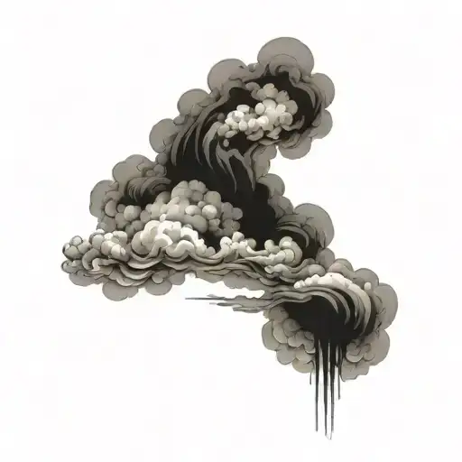 Filler Clouds and Smoke tattoo design idea