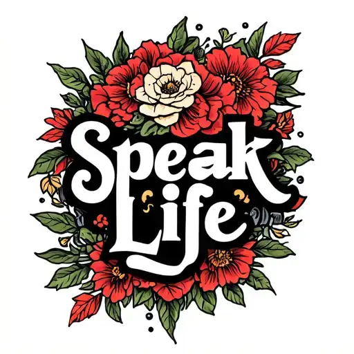 Speak Life tattoo design idea
