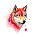 wolf, heart, tattoo design idea
