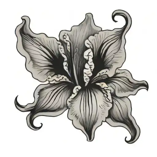 iris flower with art nouveau style tattoo tattoo design idea