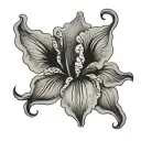 iris flower with art nouveau style tattoo tattoo design idea