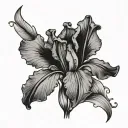 iris flower with art nouveau style tattoo tattoo design idea