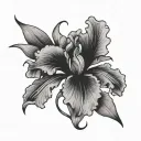iris flower with art nouveau style tattoo tattoo design idea