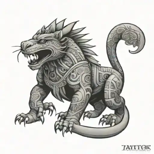 Ammit the egyptian god  tattoo design idea