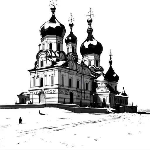 red square church russia tattoo design idea