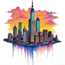 cincinnati skyline tattoo design idea