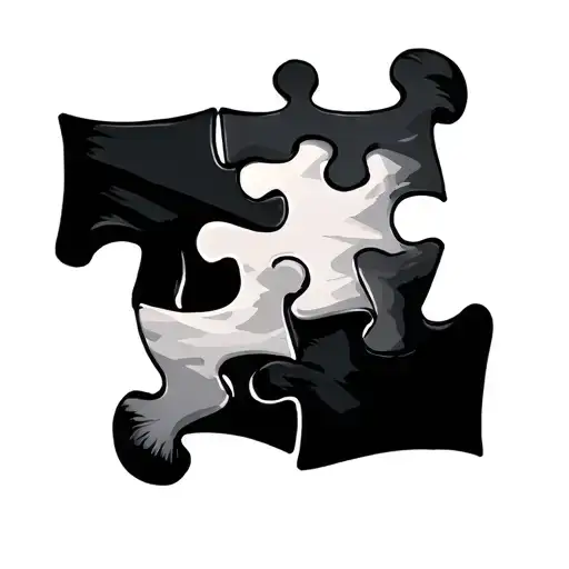 3 person holding a puzzle pieces each tattoo design idea