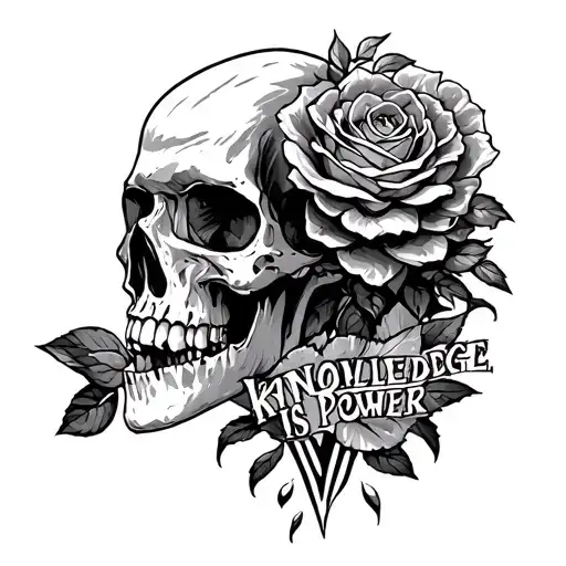 knowledge is power tattoo design idea