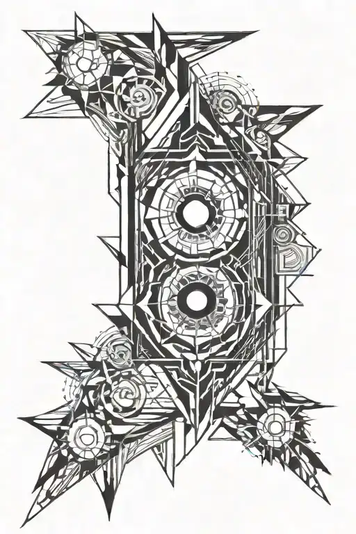 portal design inspired tattoo design idea