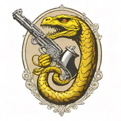 gadsden flag guns tattoo design idea