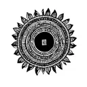 Mayan circle tattoo design idea