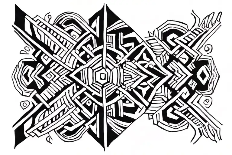 inner bicep tribal  style tattoo tattoo design idea