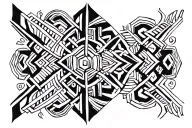 inner bicep tribal  style tattoo tattoo design idea