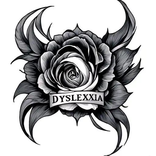 Dyslexia tattoo design idea