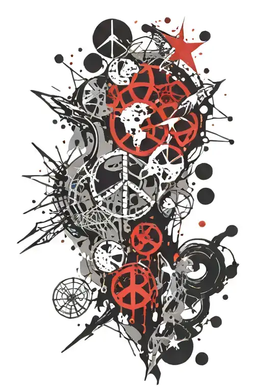 peace and spread love and not hate and world map for transition between the images for forearm tattoo in black and whit tattoo design idea