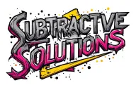 "Subtractive Solutions" "Subtractive Solutions" Words 'Subtractive Solutions' mixed with multiple colors of mechanical things. tattoo design idea