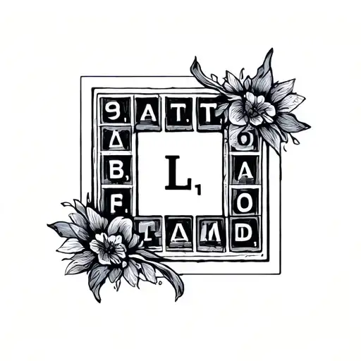 Scrabble Tile tattoo design idea
