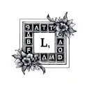 Scrabble Tile tattoo design idea