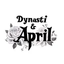"Dynasti & April" name script tattoo design idea