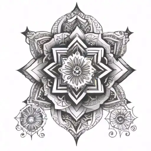 tattoo lange mandalas and geometric shapes tattoo design idea