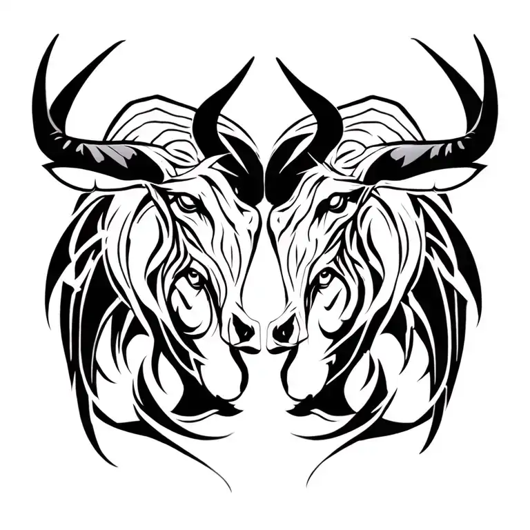 Taurus And Libra tattoo design idea