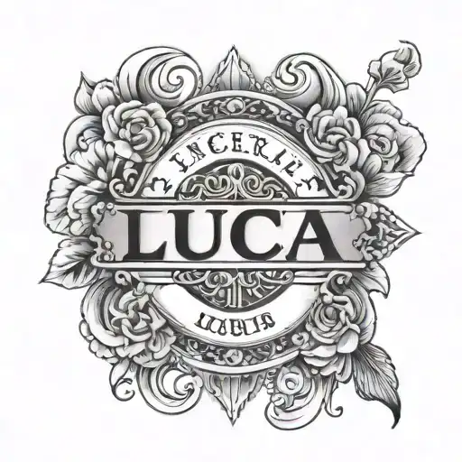 Luca name tattoo design idea