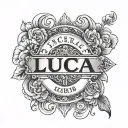 Luca name tattoo design idea
