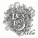 Luca name tattoo design idea