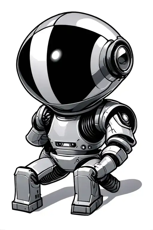 mechanical Marvin the martian tattoo design idea