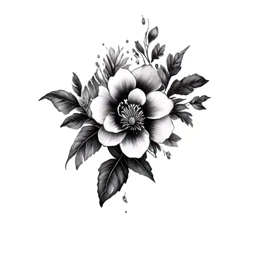 Coverup Floral tattoo design idea
