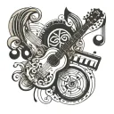 music math tattoo design idea