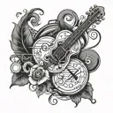 music math tattoo design idea