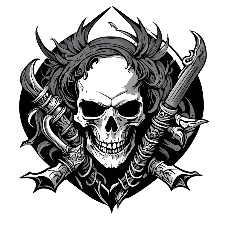 death warriors tattoo design idea