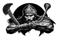 Turkish warrior tattoo design idea