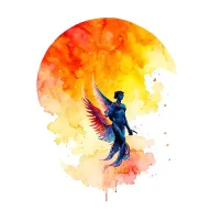 Icarus looking tattoo design idea