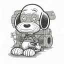 Snoopy tattoo design idea