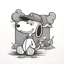 Snoopy tattoo design idea