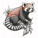 red panda bear tattoo design idea