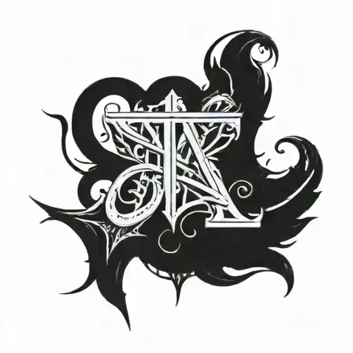 nikola 1997 gothic letters tattoo design idea