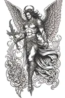 Archangel Lucifer tattoo design idea