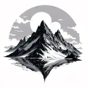 3 Peaks tattoo design idea